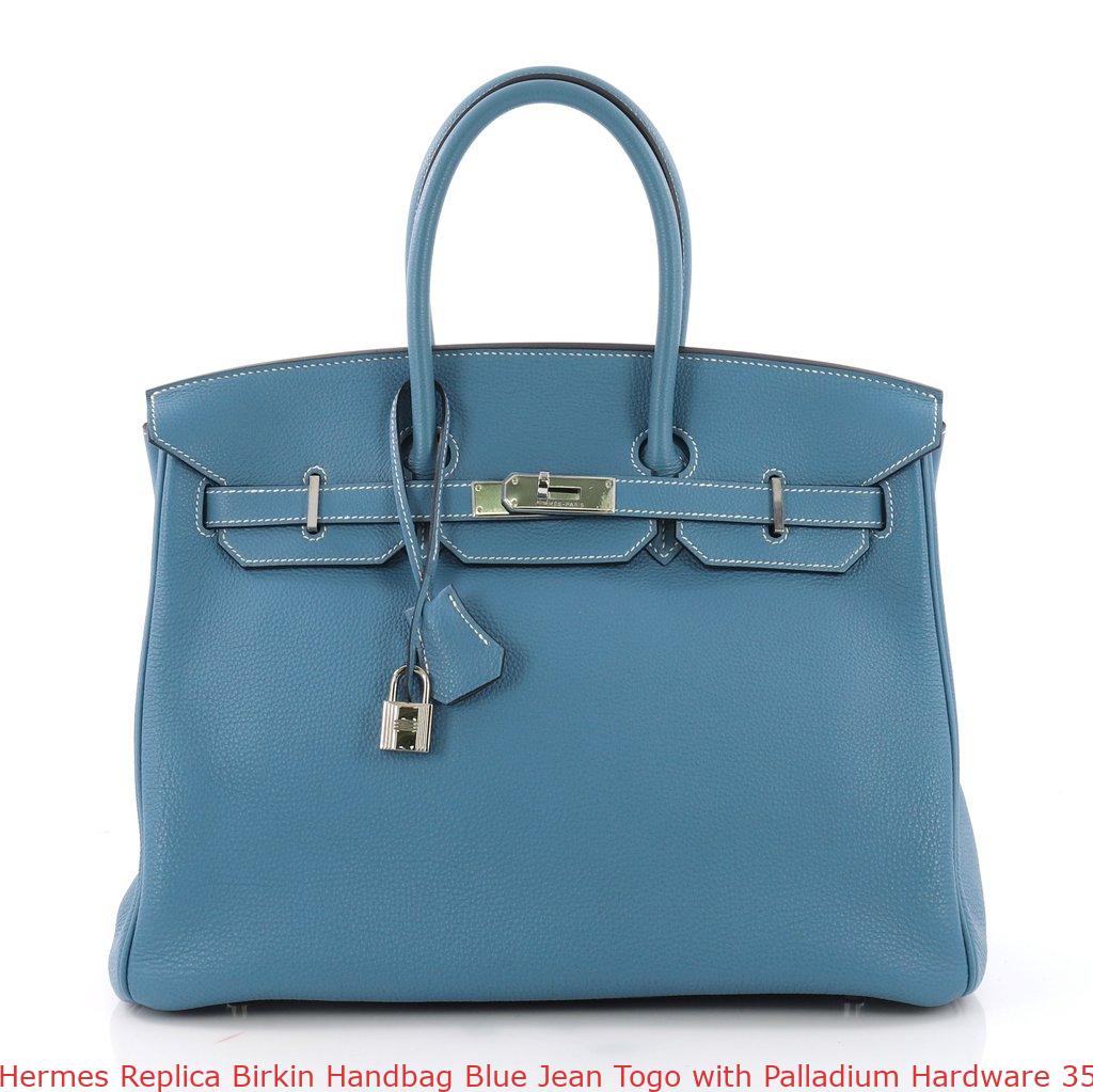 Hermes Replica Birkin Handbag Blue Jean Togo with Palladium Hardware 35 – Replica Hermes Birkin ...